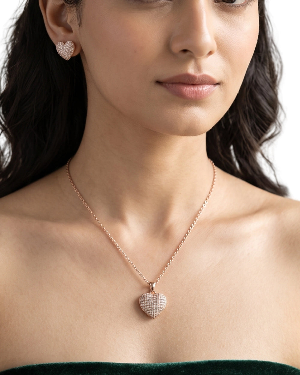 Blush Sparkle Heart Set