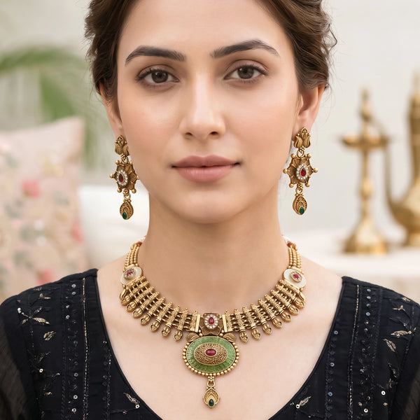 Meherza Royal Antique Choker Set