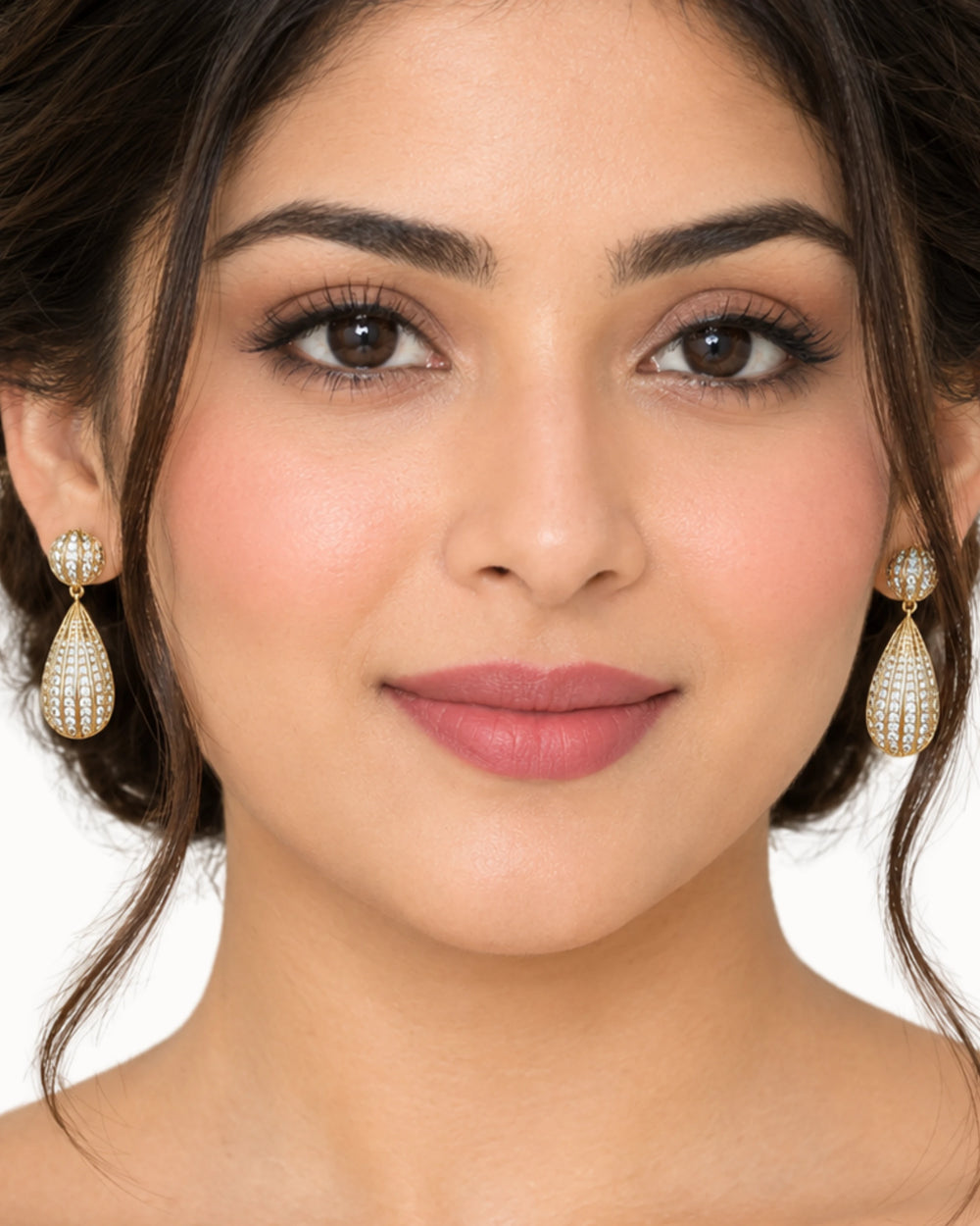 Gilded Lattice Globe Drop Earrings