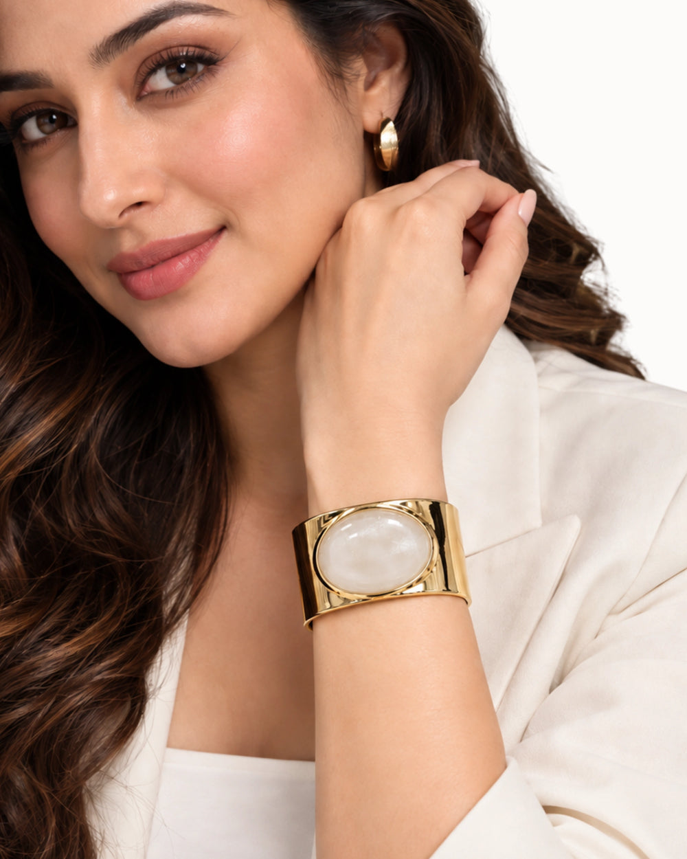The Celestial Pearl Gold Cuff