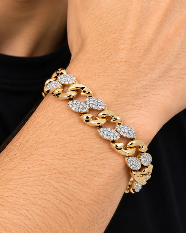 Gilded Monarch Diamond-Paved Cuban Link