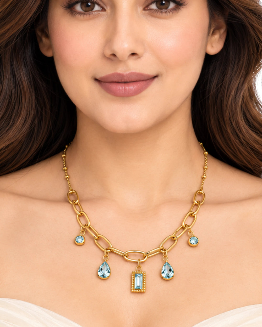 Ocean Breeze Gold Link Necklace