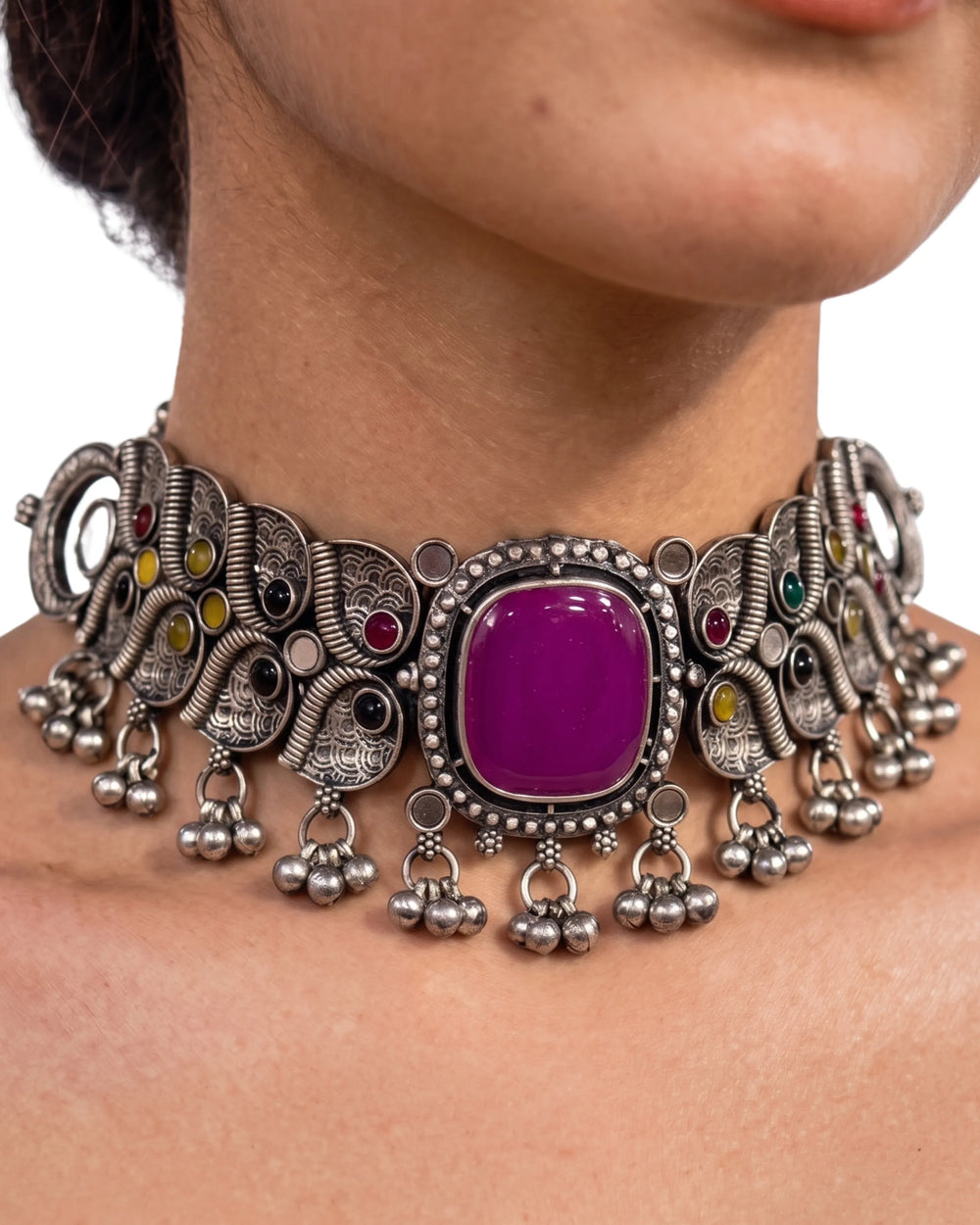 Bohemian Berry Statement Necklace Set