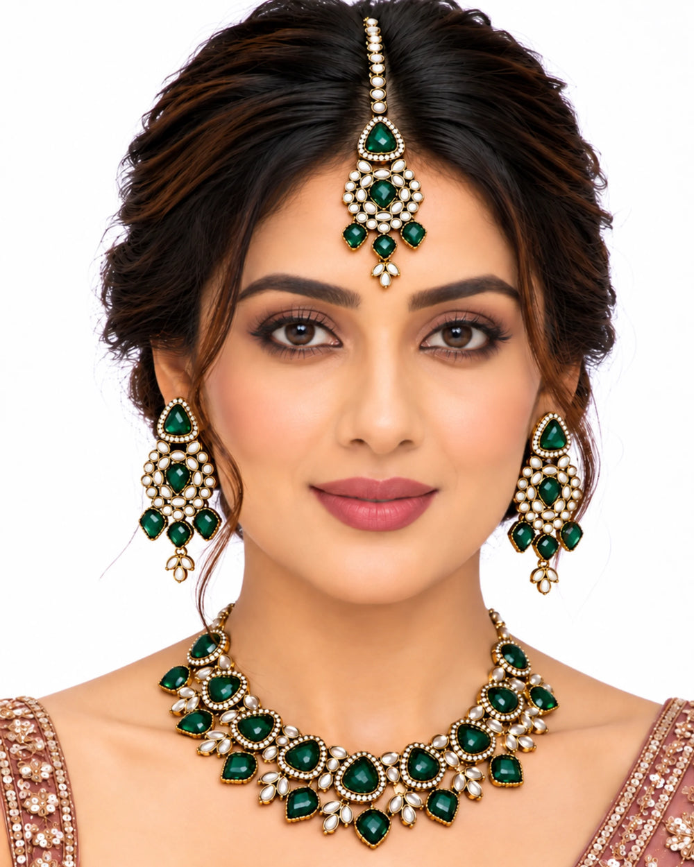 Regal Nizam Gemstone & Pearl Set