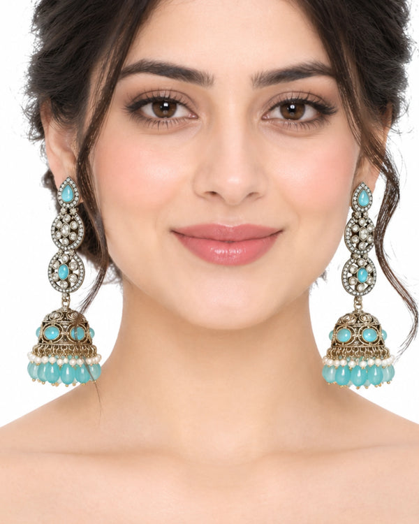 Ocean Blossom Antique Drop Earrings