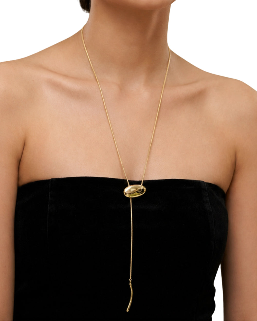 Golden Orb Drop Layered Necklace