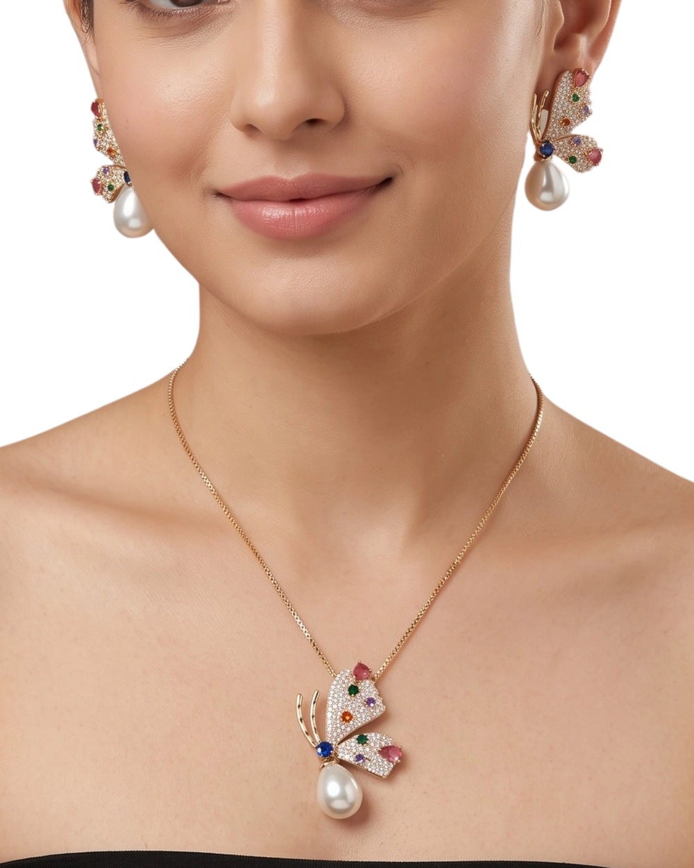 Enchanted Monarch Pearl & Gemstone Set