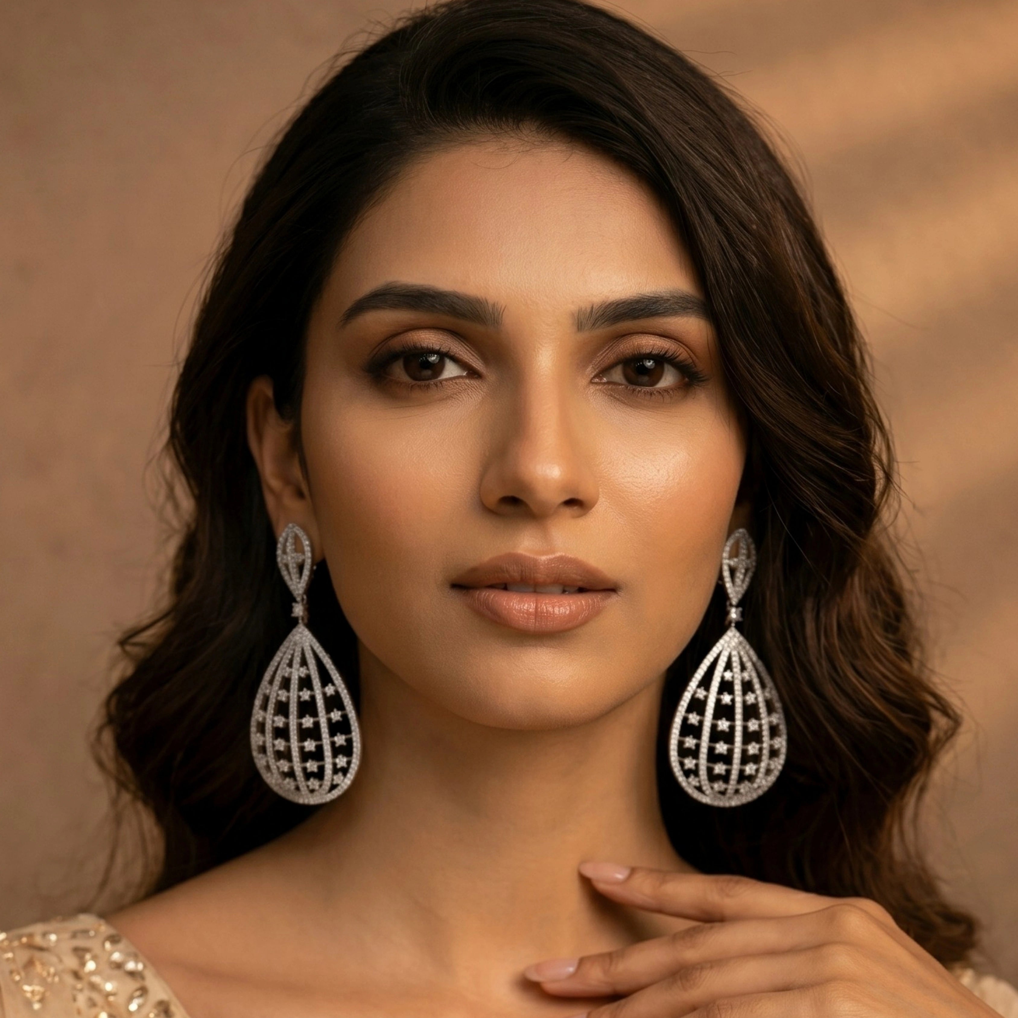 Celeste Basket Glow Earrings