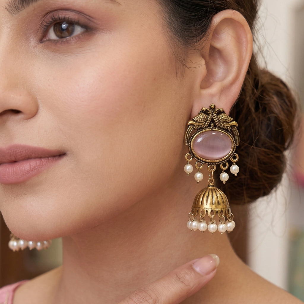 Rosaline Antique Jhumkas