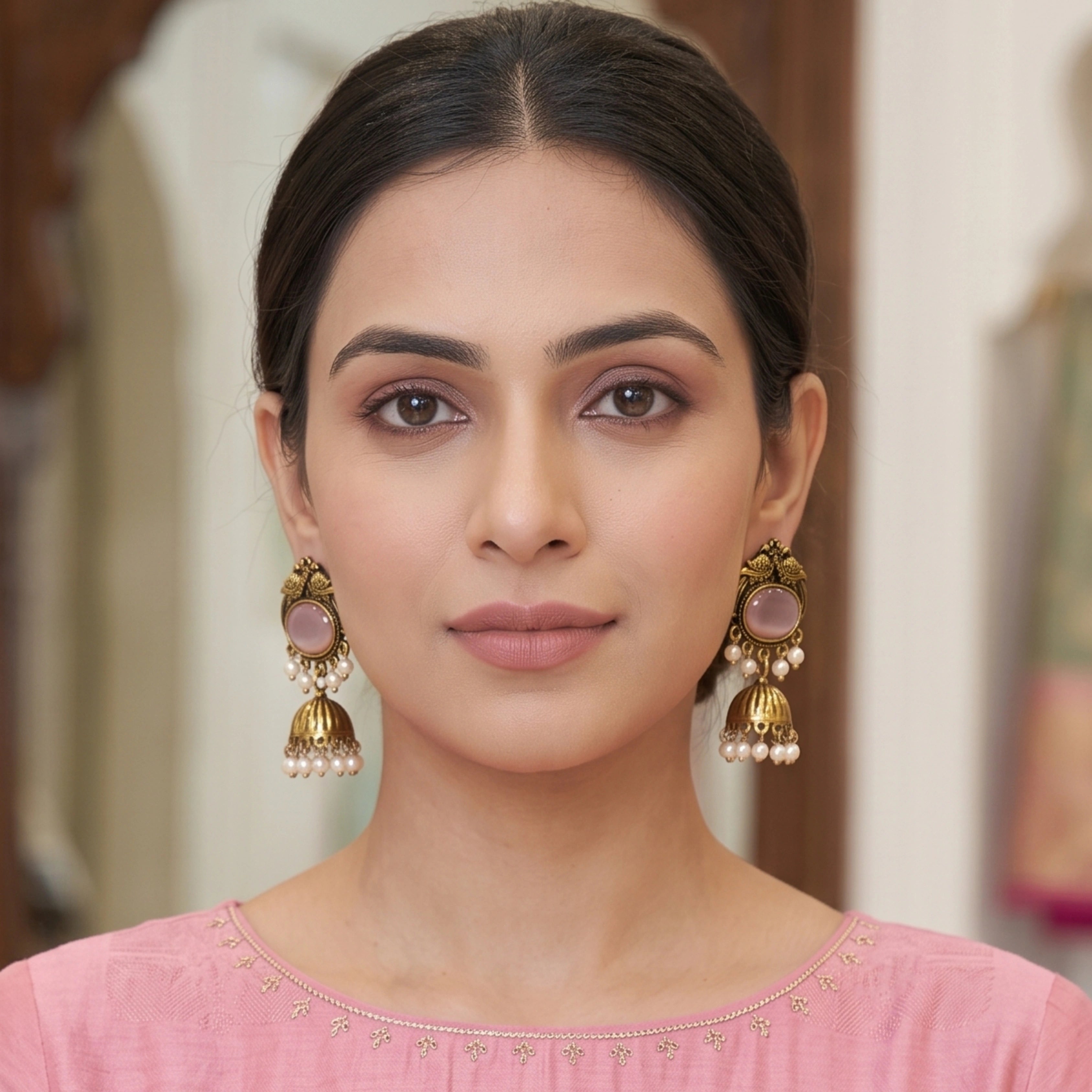 Rosaline Antique Jhumkas