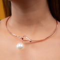 ROSE GOLD PEARL DROP NECKLACE