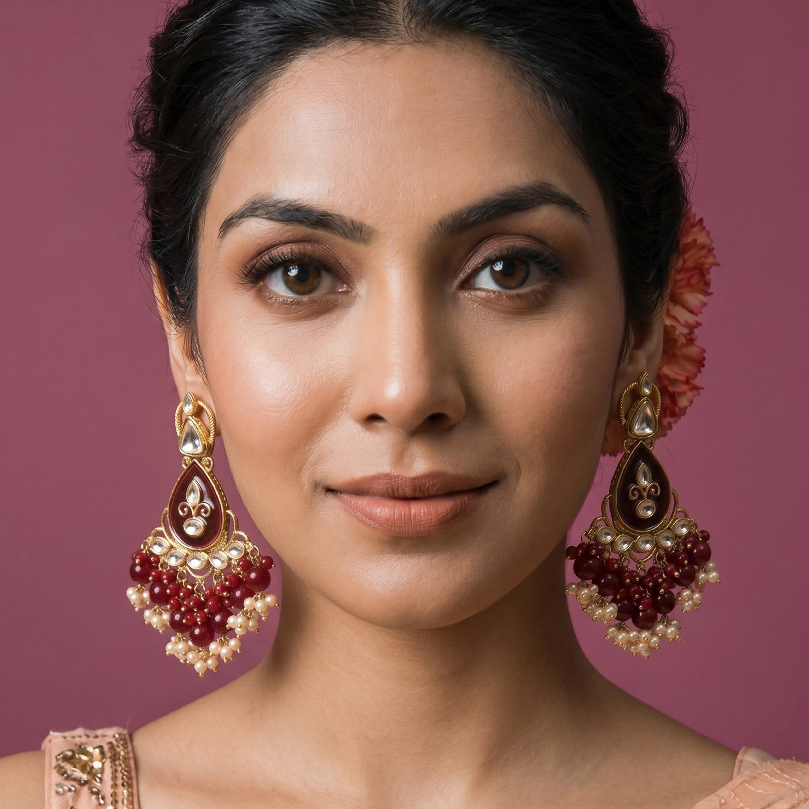 Rubby Ethnic Danglers