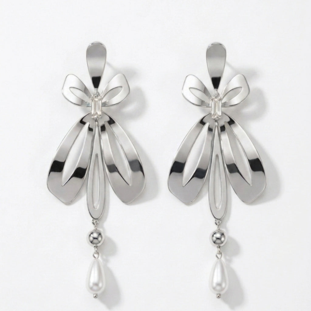 The Sophia Silver Bow Drop