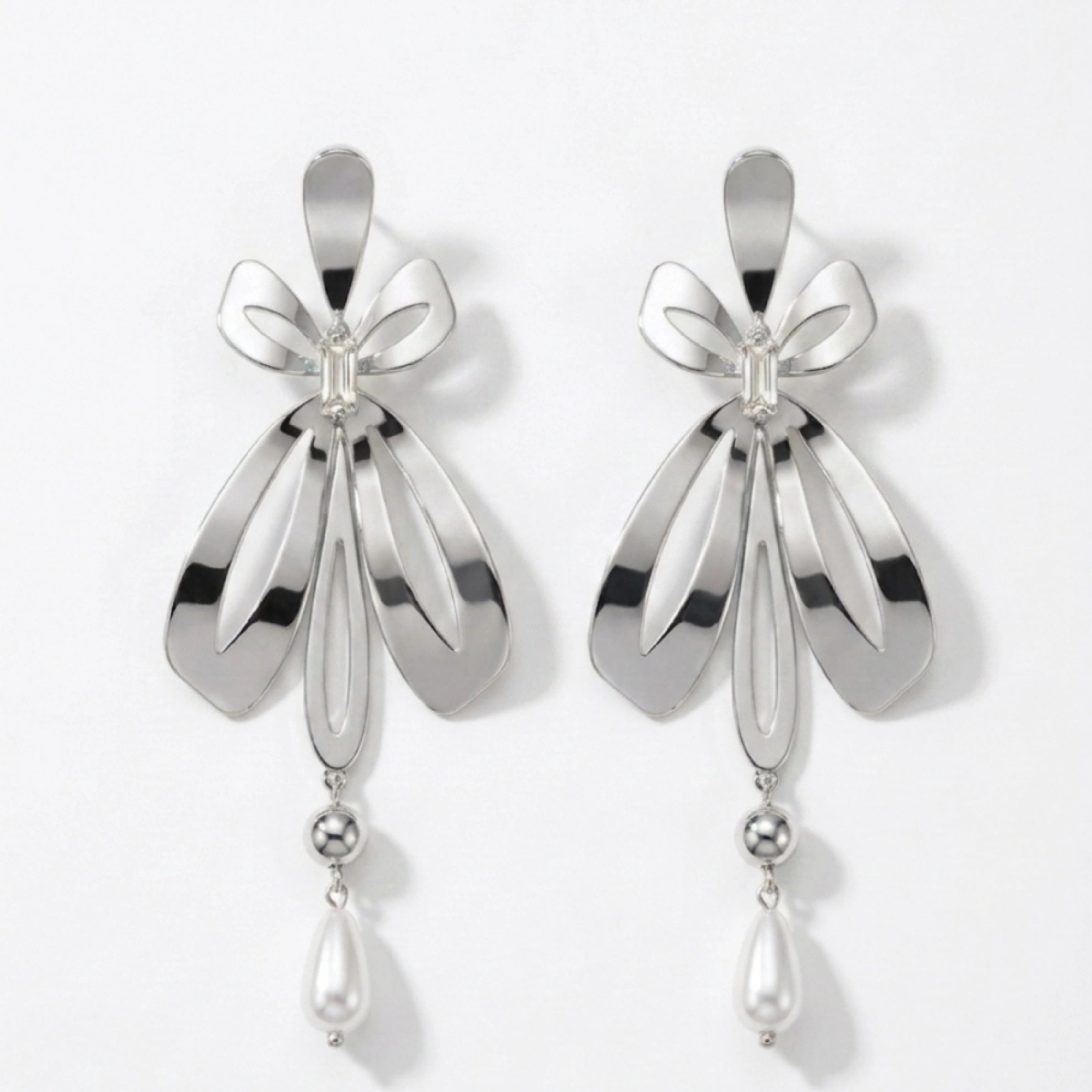 The Sophia Silver Bow Drop