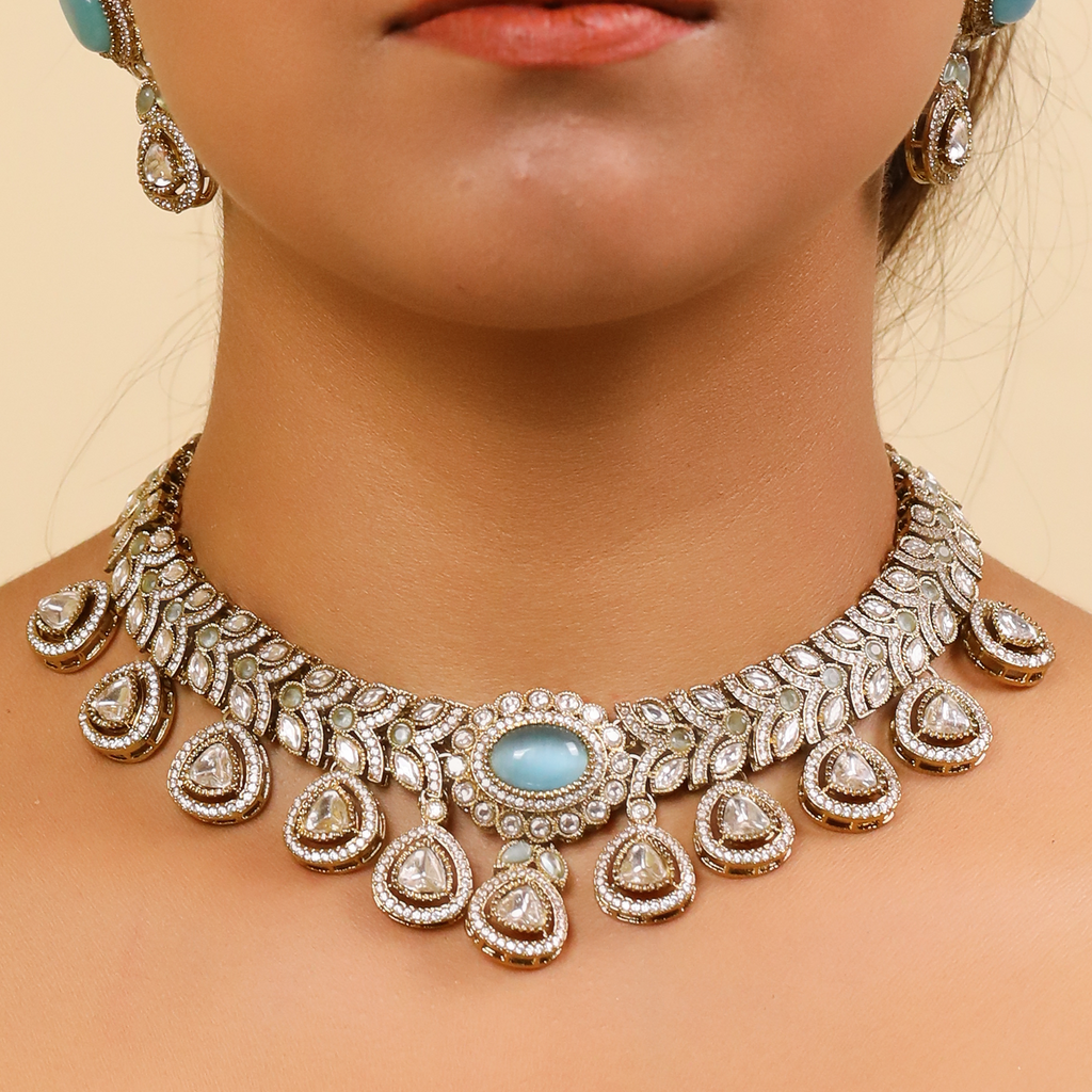 Lustre Mojonate Kundan Set