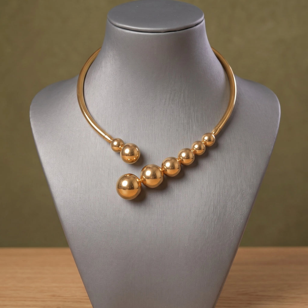 GOLD BEADED NECKLACE
