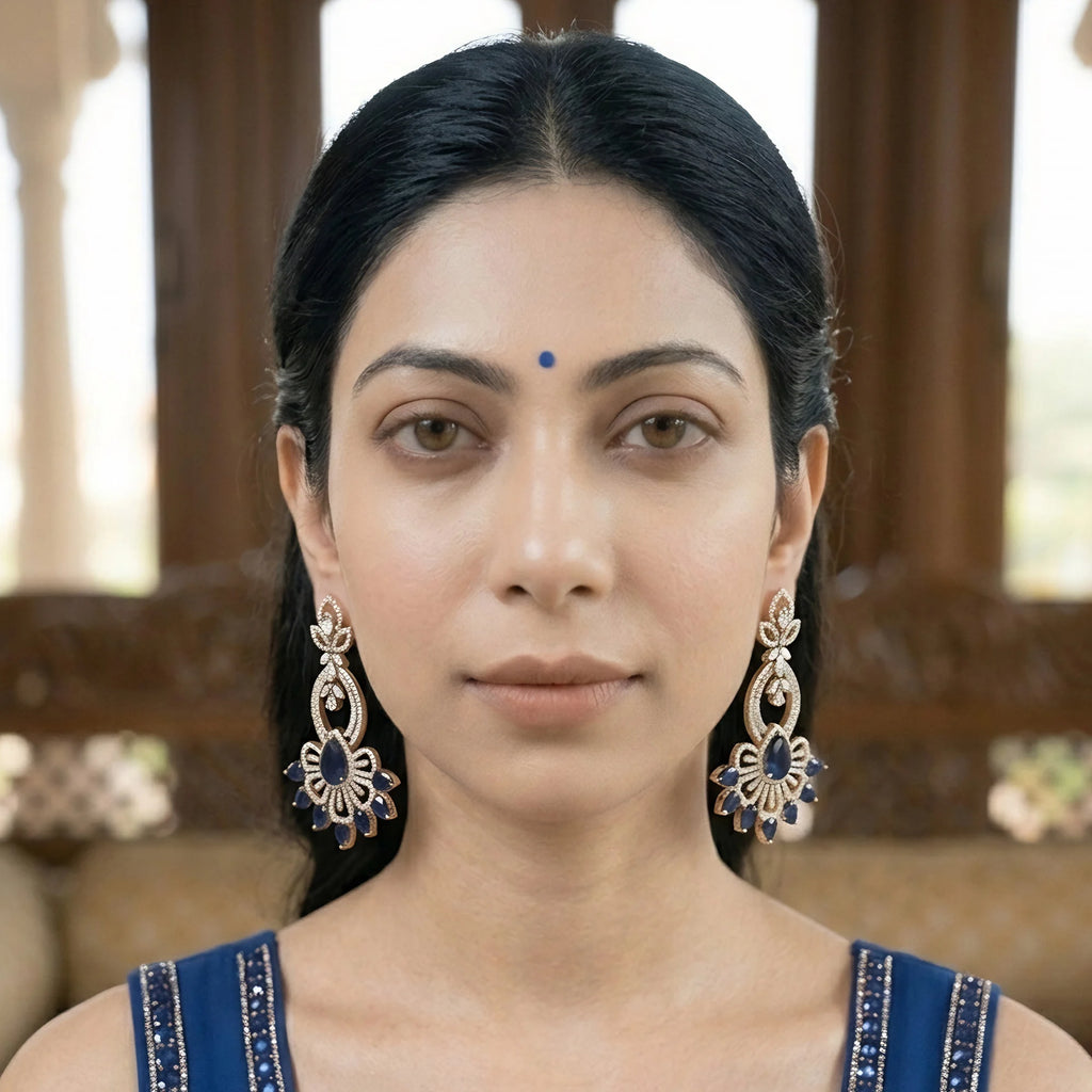 Neel Pushpa Leaf Dangles