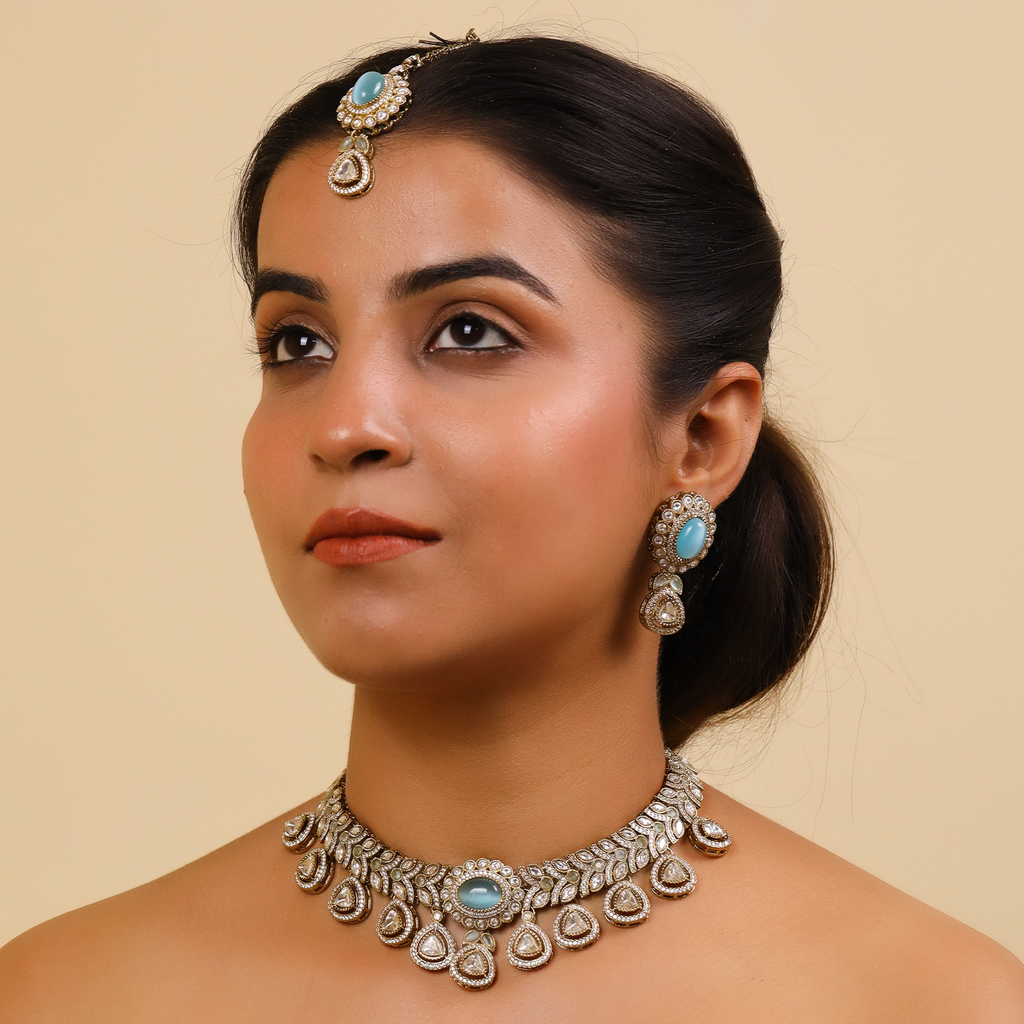 Lustre Mojonate Kundan Set