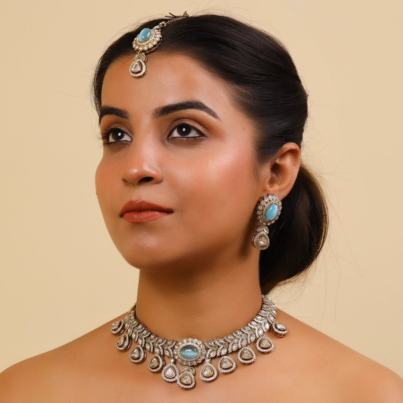 Lustre Mojonate Kundan Set