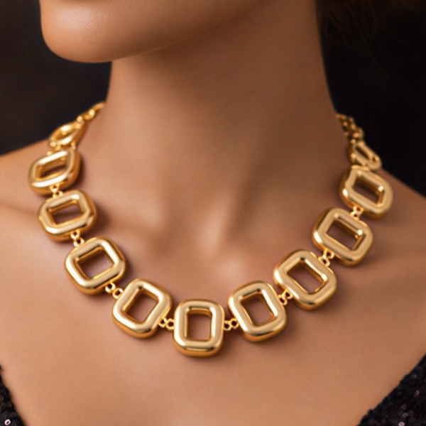 Oval Link Gold Necklace