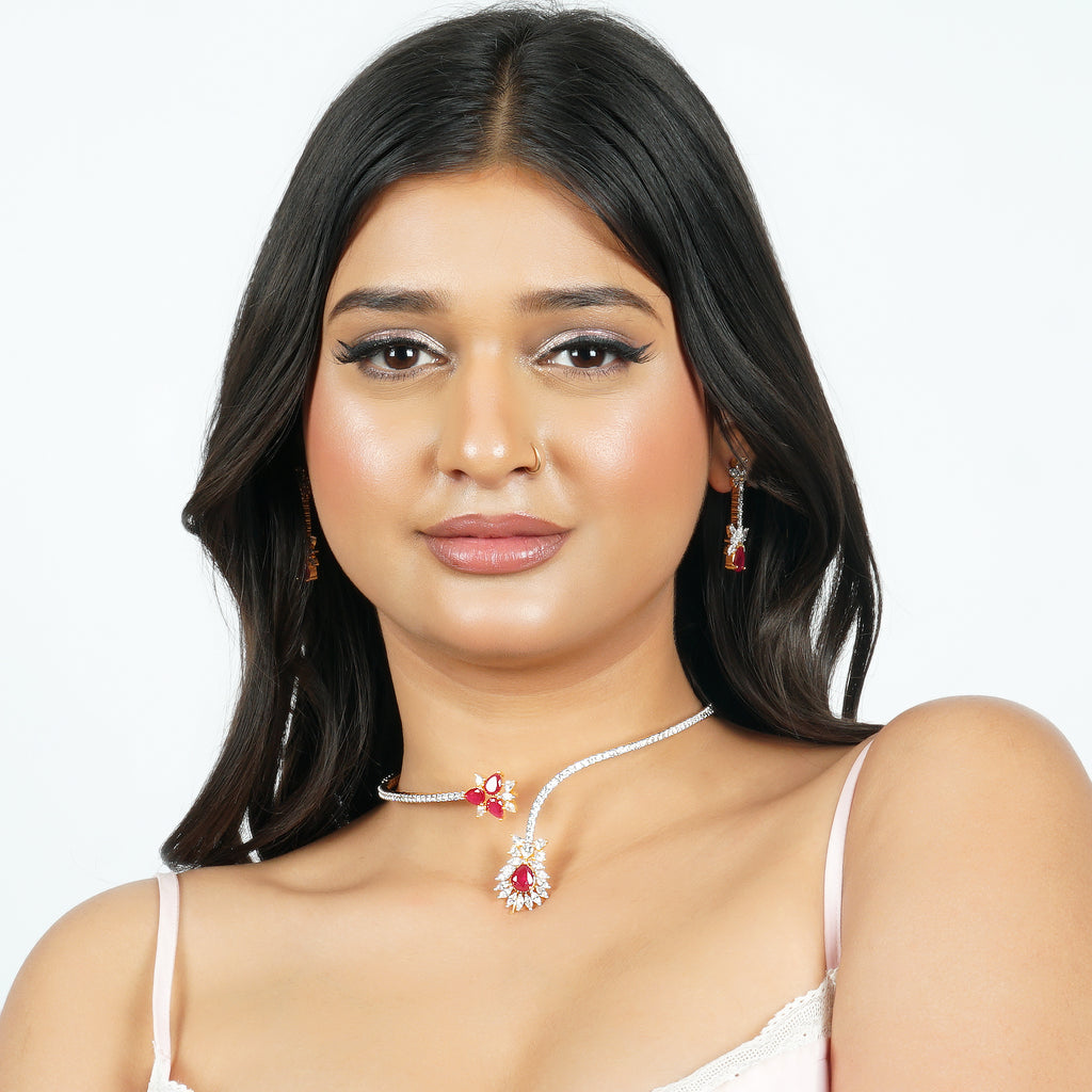 Ruby Sapphire Aura Choker