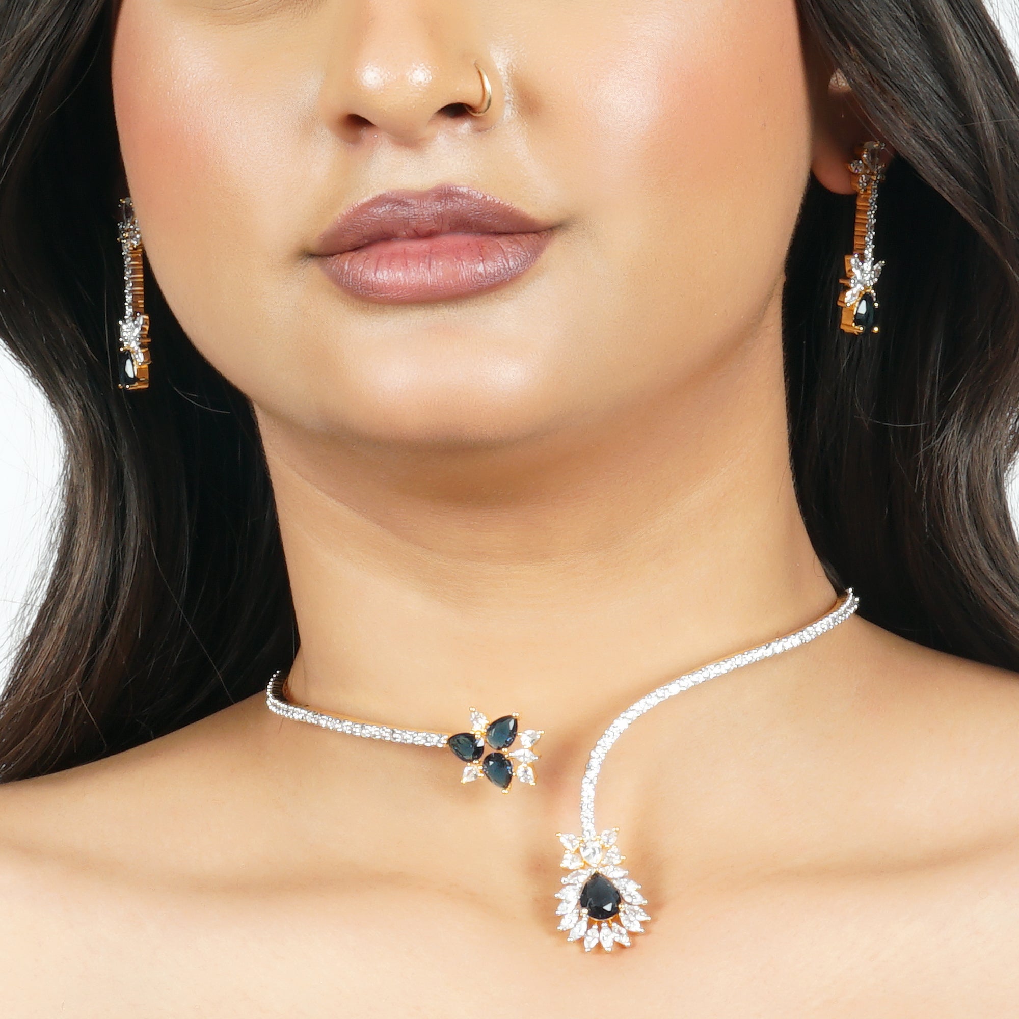 Blue Sapphire Aura Choker