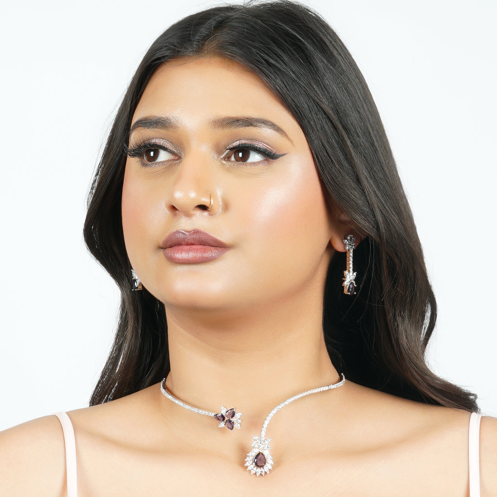 Purple Sapphire Aura Choker