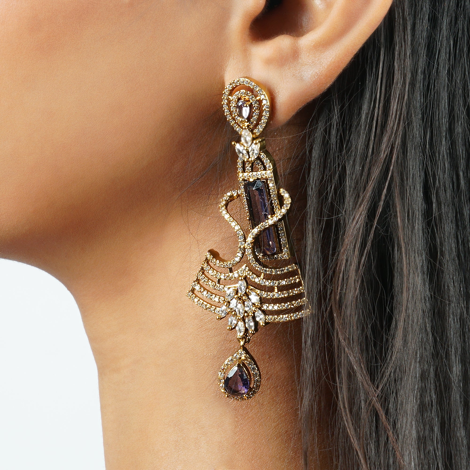 Amethyst Rajwada Dangler