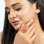 Ruby Sunburst Statement Ring