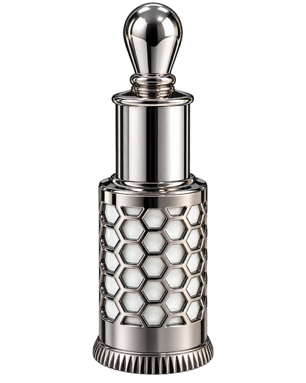 Luxury Silver Perfume  – Elegant Geometric Design