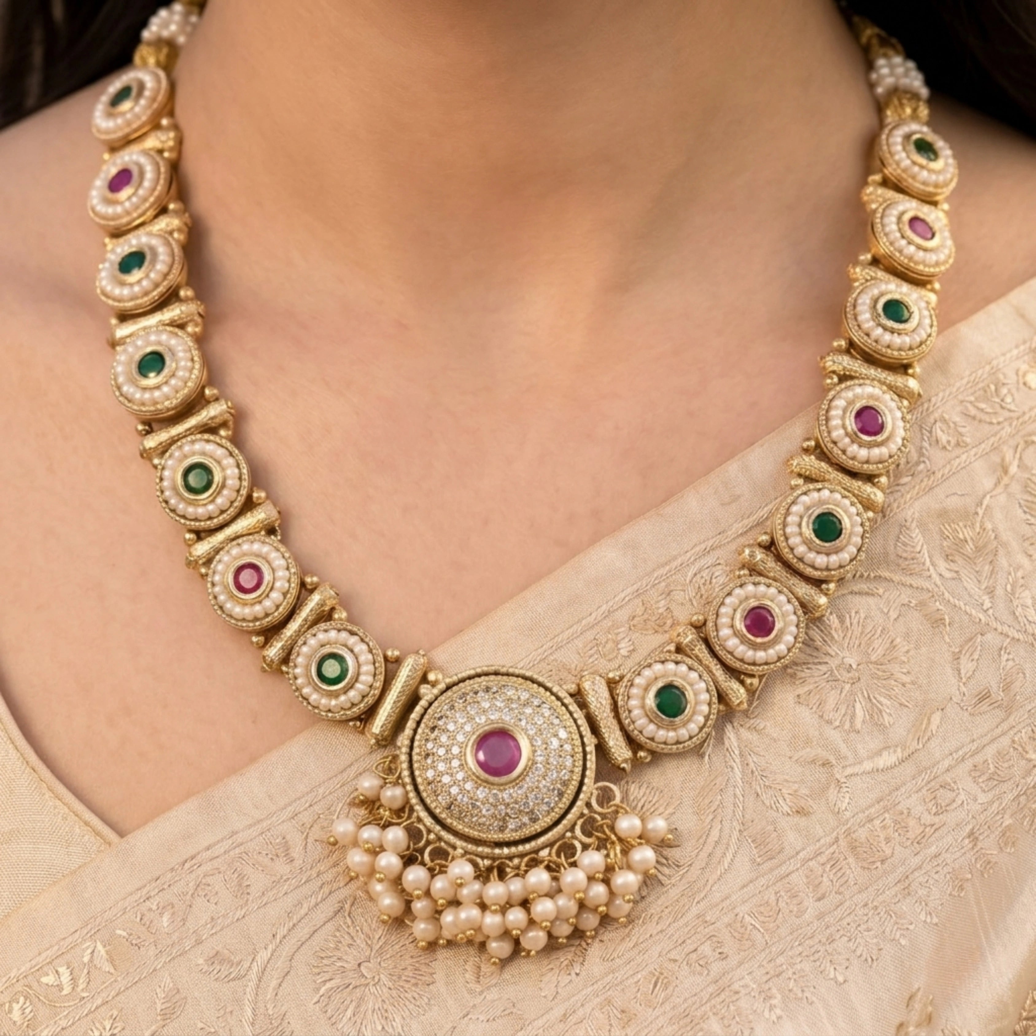 Aarunya Hertiage Set with Maang Tikka
