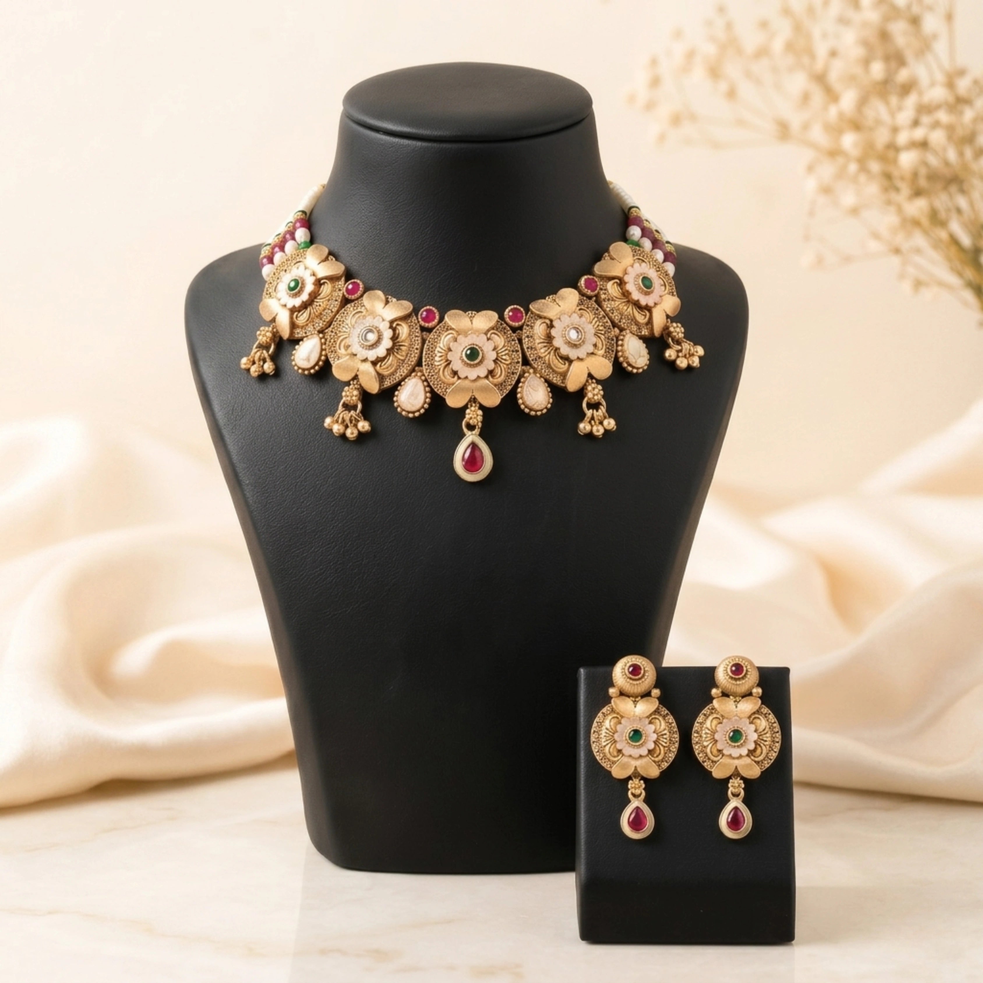 Maharani Flora Necklace Set