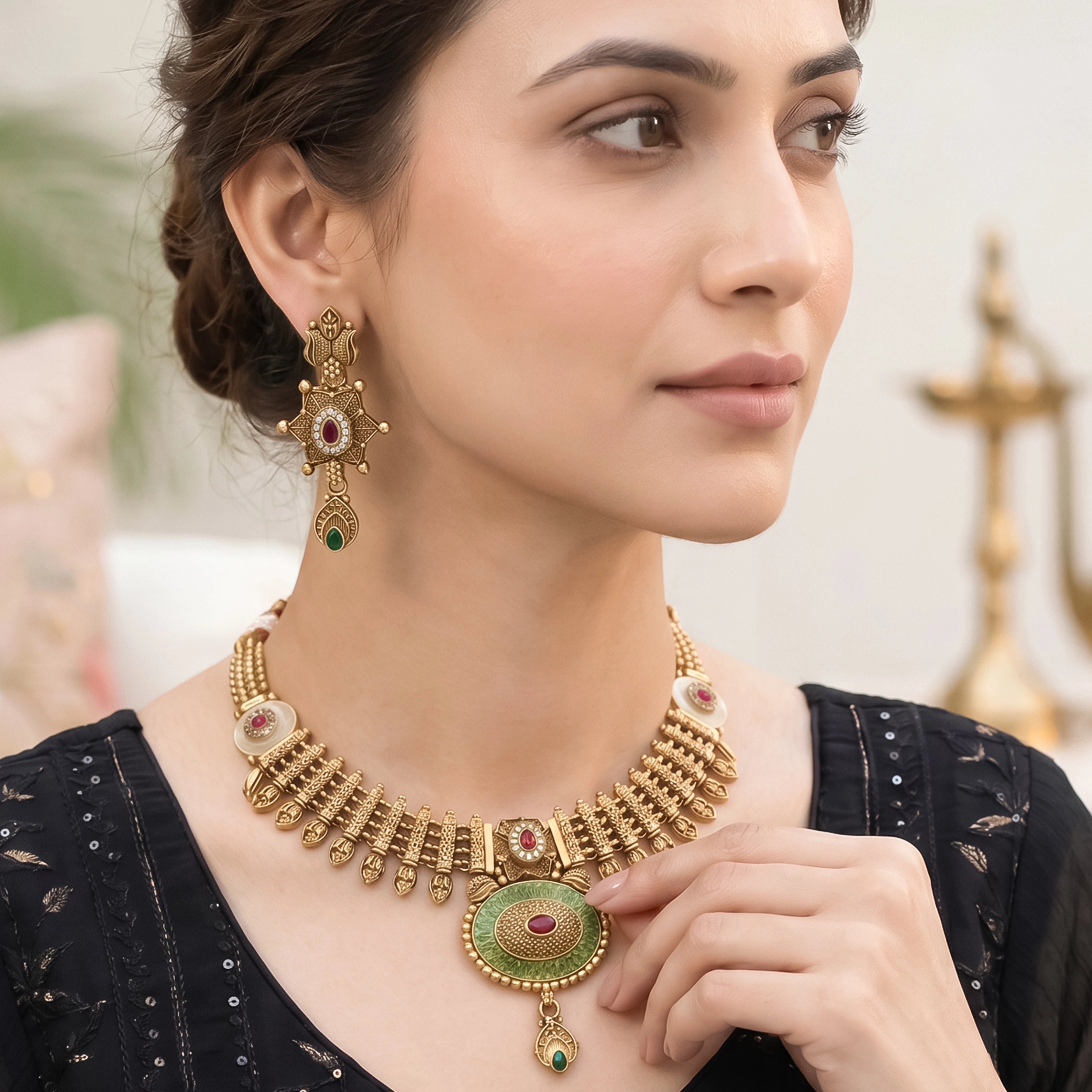 Meherza Royal Antique Choker Set