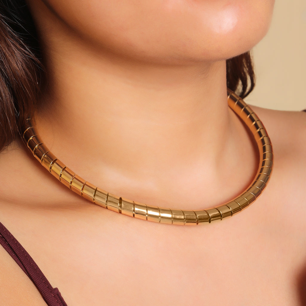Spiral Bold Gold Necklace