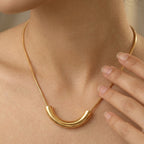 Classic Oval Gold Necklace