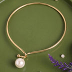GOLD PEARL DROP NECKLACE