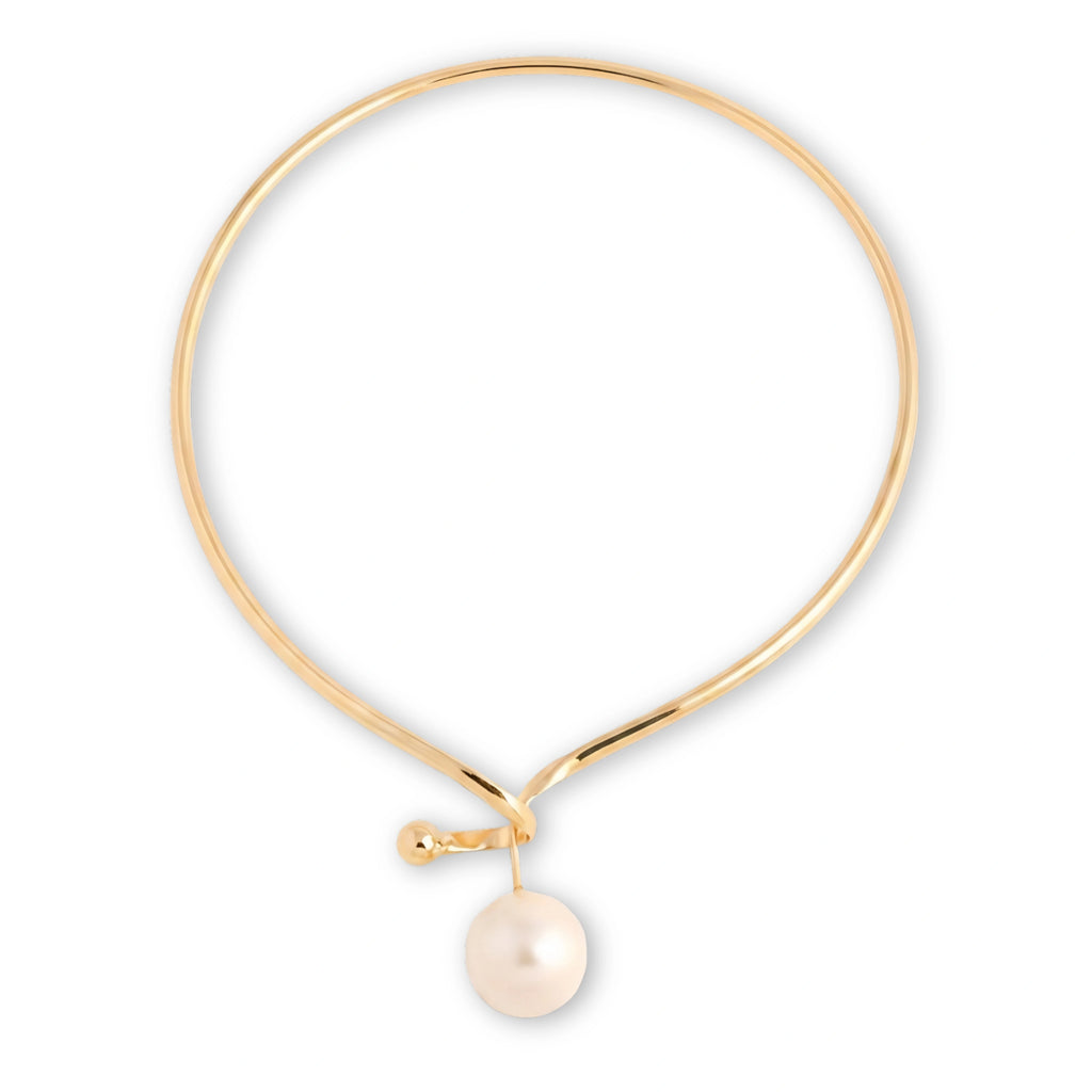 GOLD PEARL DROP NECKLACE