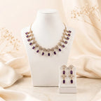 Royal Amethyst Blossom Necklace Set