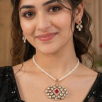 Royal Kundan Bloom Pearl Set