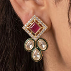 Royal Kundan Bloom Pearl Set