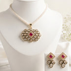 Royal Kundan Bloom Pearl Set