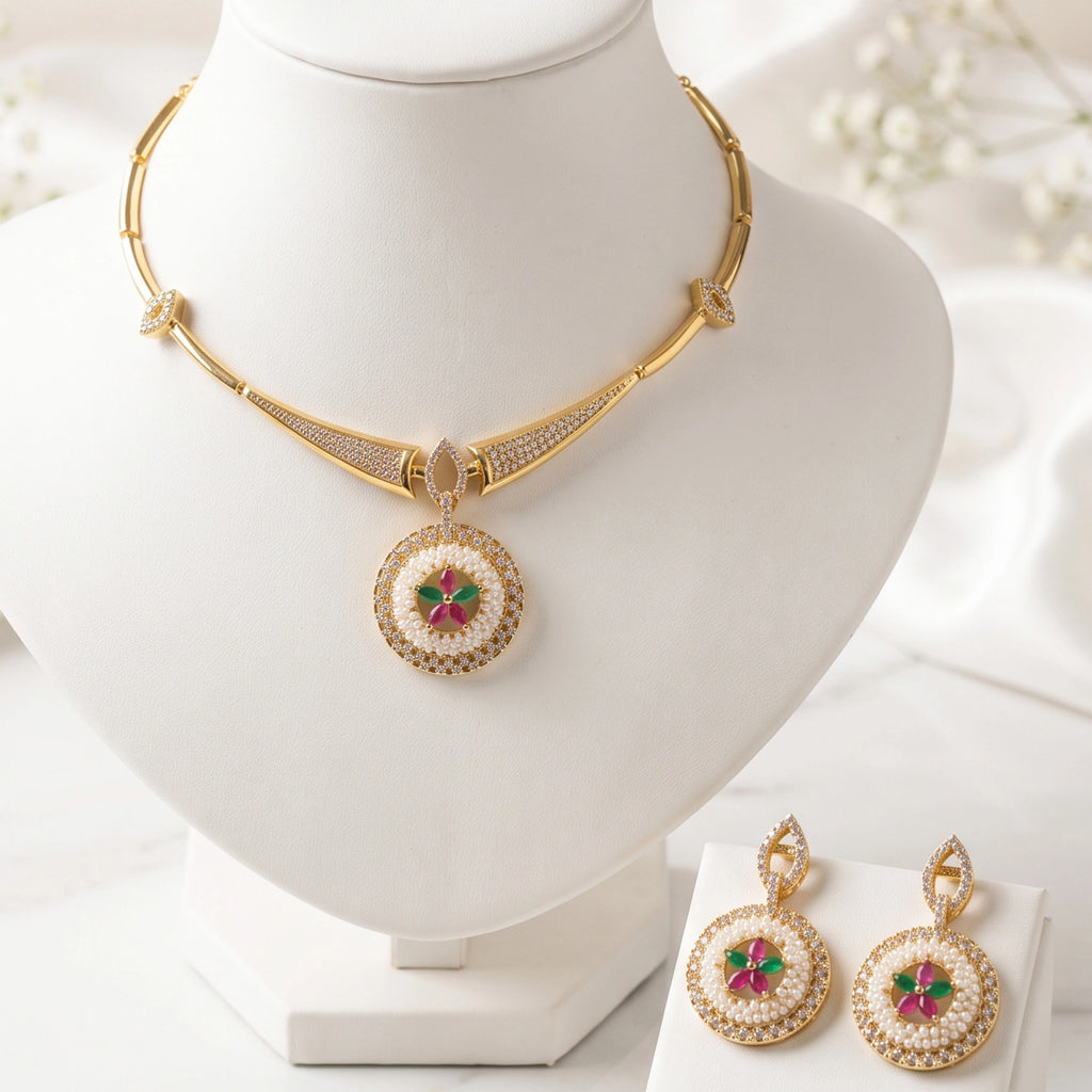 Rosé Blossom Halo Set