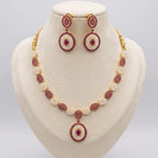 Ruby Pearl Royale Necklace Set