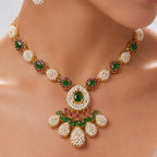 Emerald Pearl Royale Necklace Set