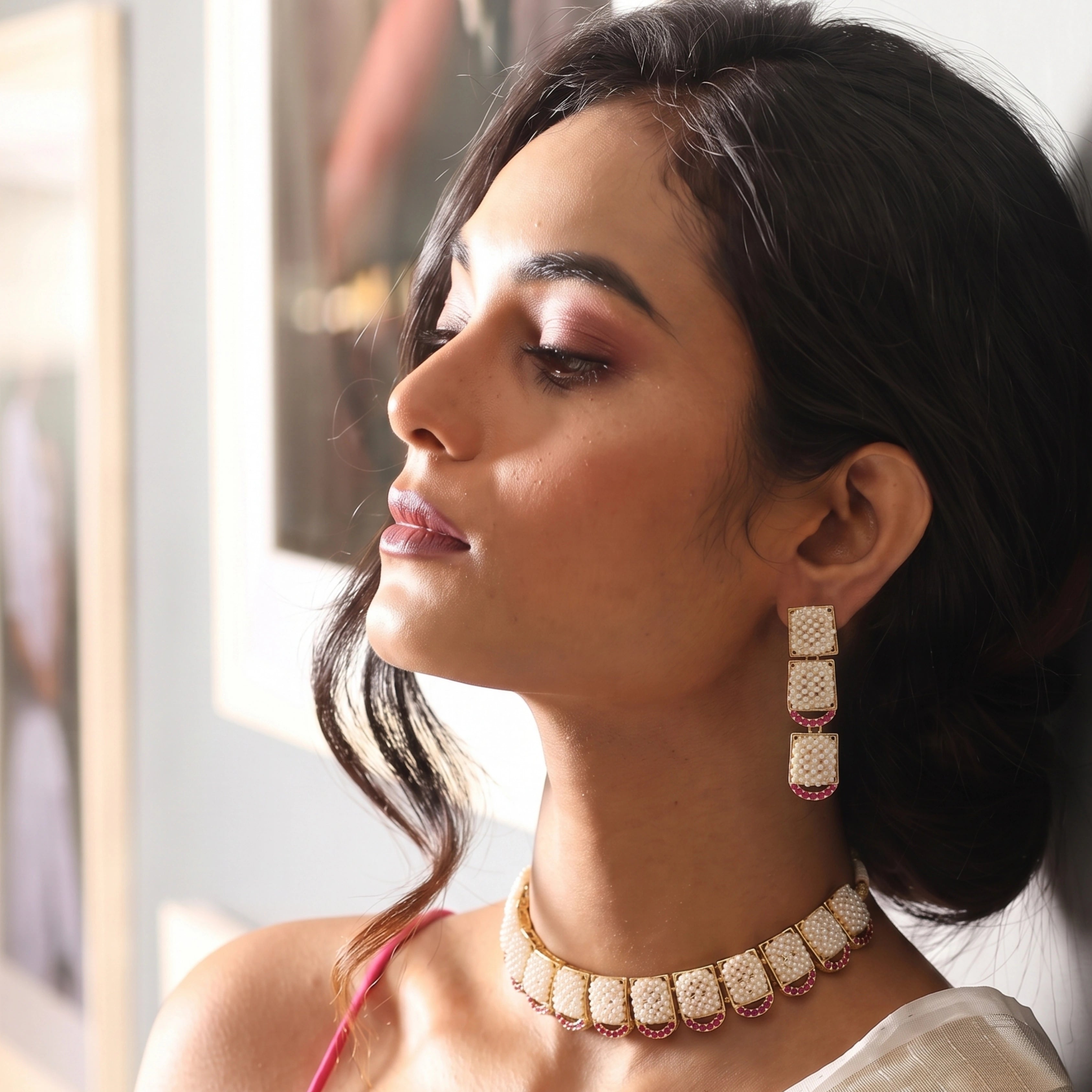 Ivory Royale Pearl Choker Set