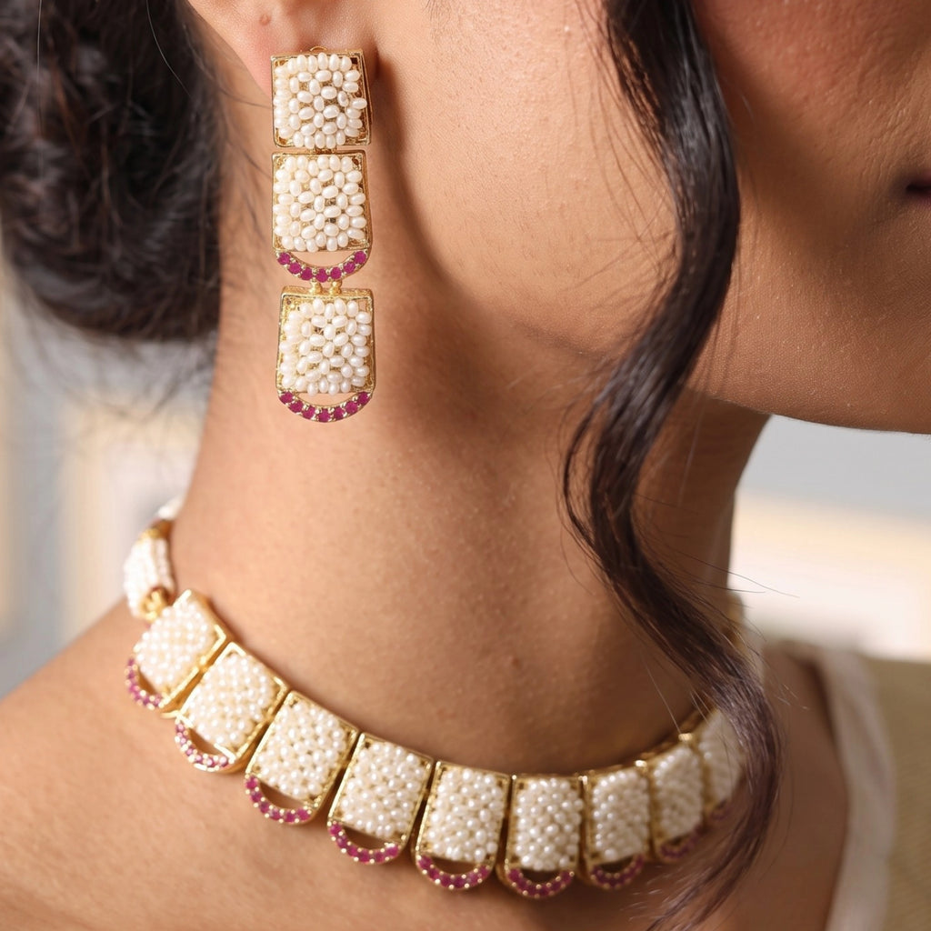 Ivory Royale Pearl Choker Set