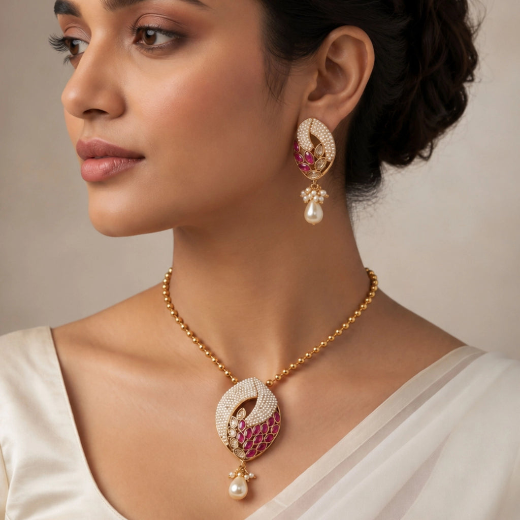 Royal Amethyst Pearl Bloom Set
