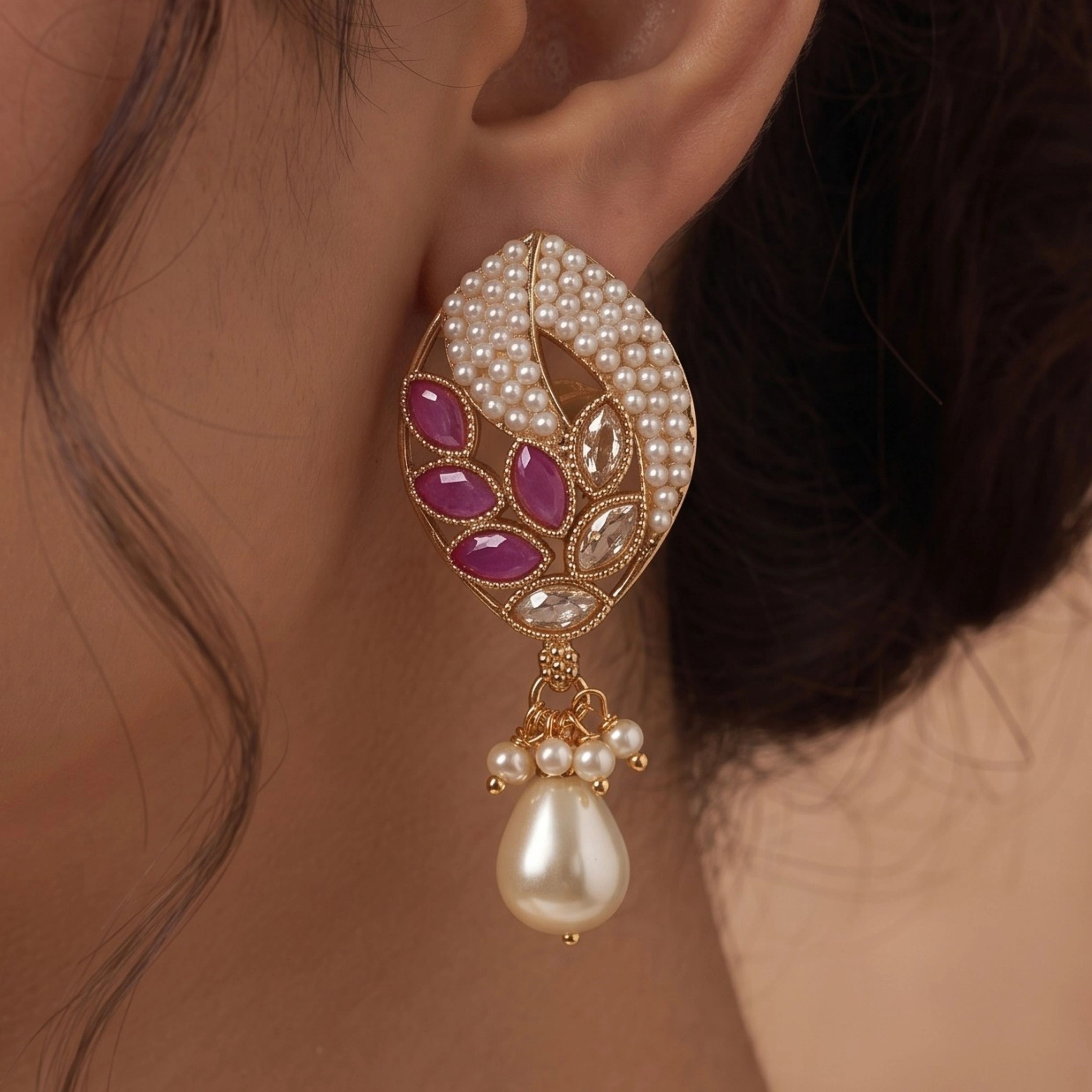 Royal Amethyst Pearl Bloom Set