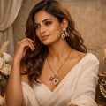 Ruby Blossom Grace Pendant Set