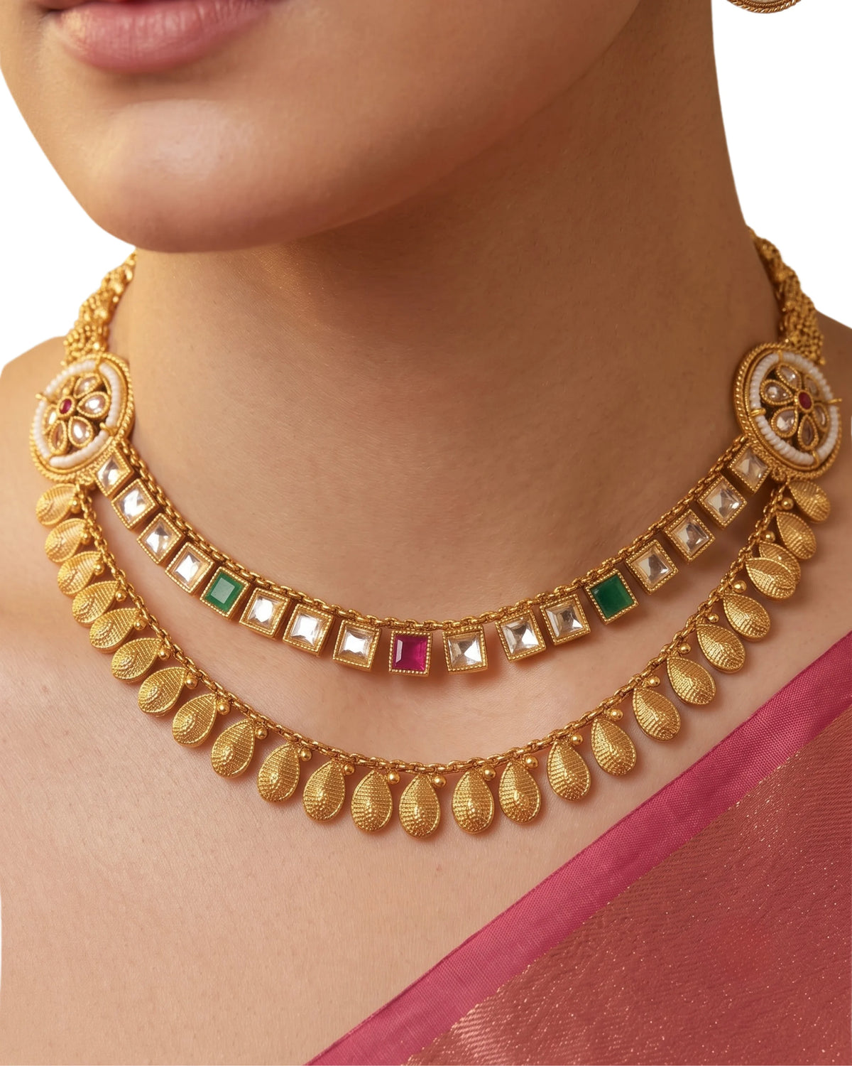 Aadhya Heritage Kundan Necklace